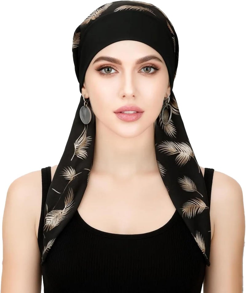 FADACHY Chemo Headwear for Women,Chemo Caps Lightweight for Summer with Head Scarf,Silky Soft Hair Turbans Fashion - Image 1